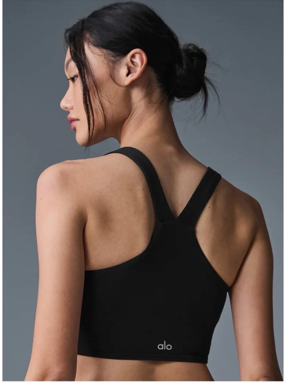 Alo Yoga Airbrush Real Bra Tank Black